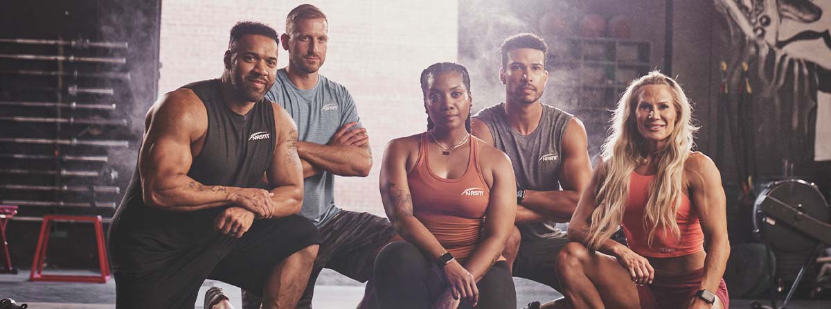 Group of NASM trainers inside gym