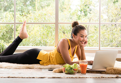 woman on her laptop