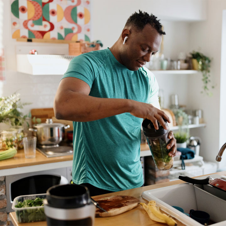 A man cooking in the kitchen